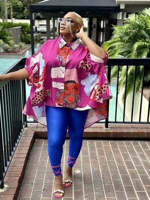 barbie don oversized top