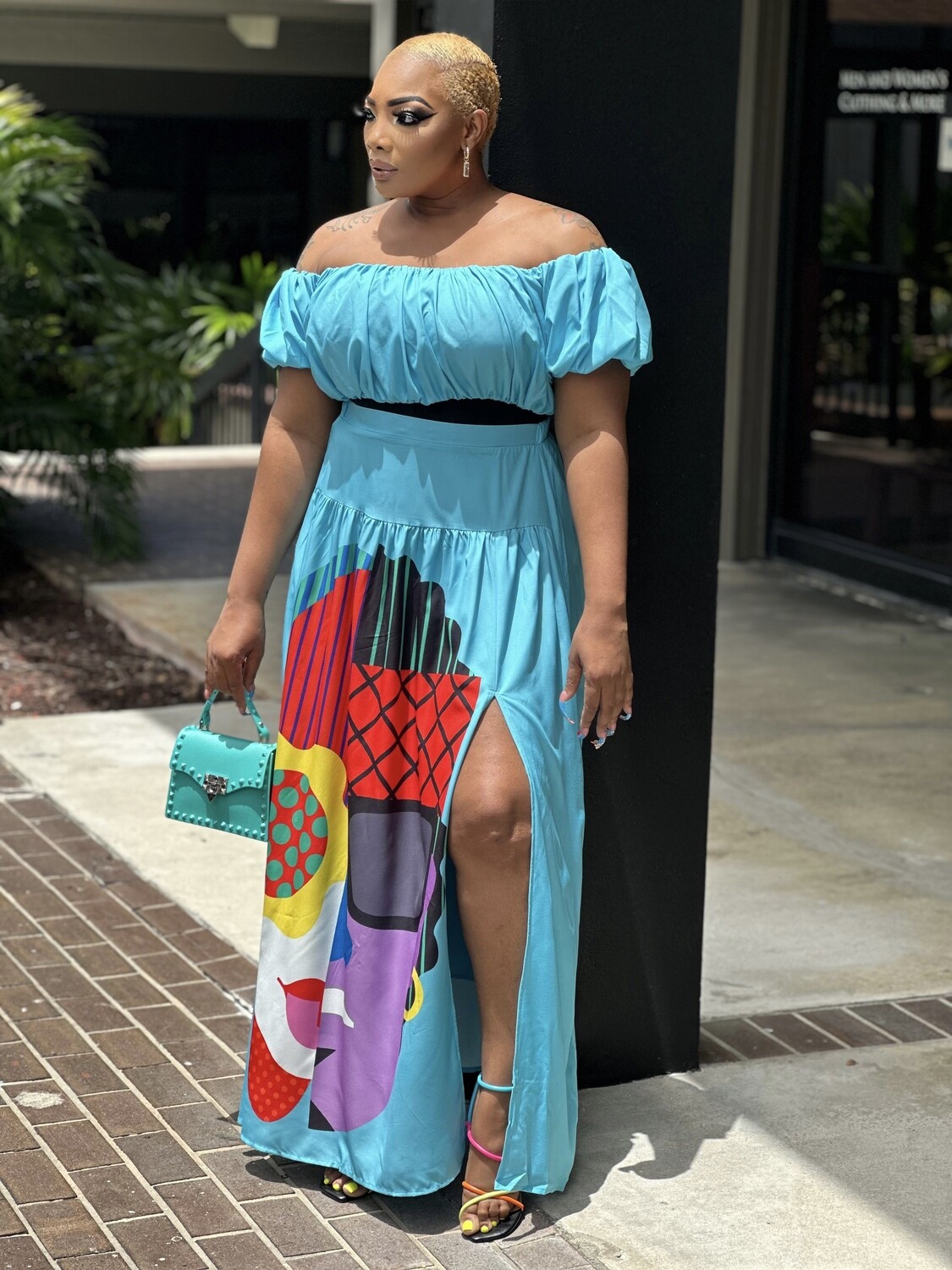 TROPIKAL  Island me skirt set