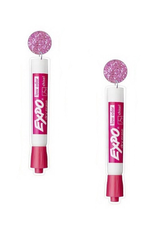 Marker Pen Teacher Acrylic Earrings