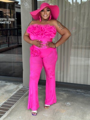 pink fairy ruffle top