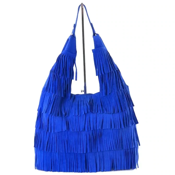 fancy Suede Fringes Tote Bag