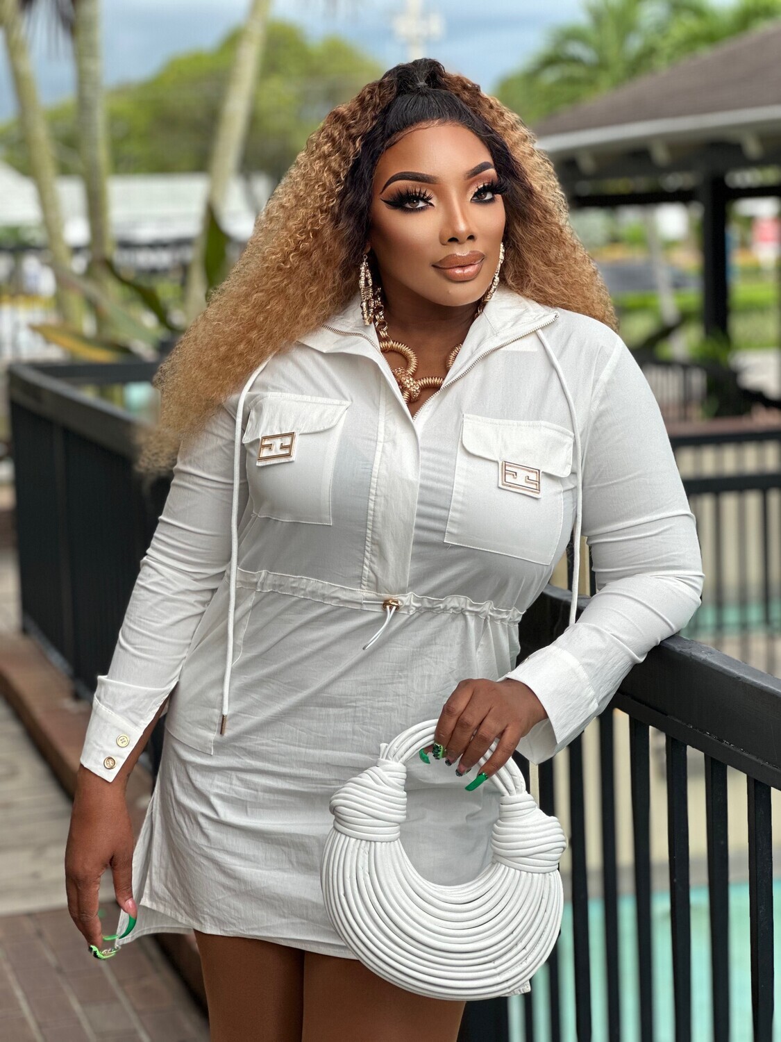 SLAYED in white again dress
