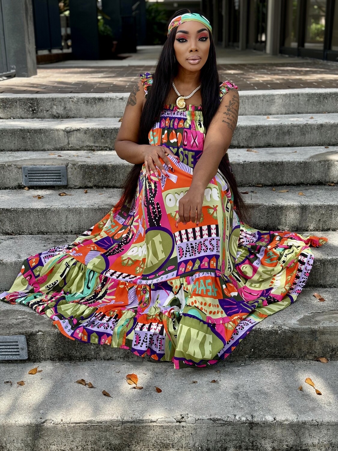 yacht life maxi dress