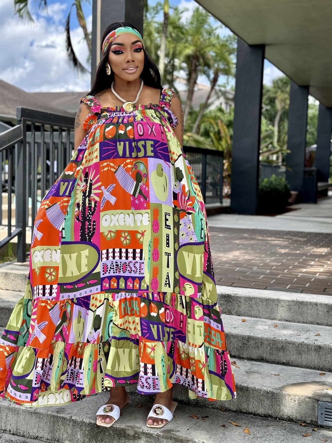 yacht life maxi dress