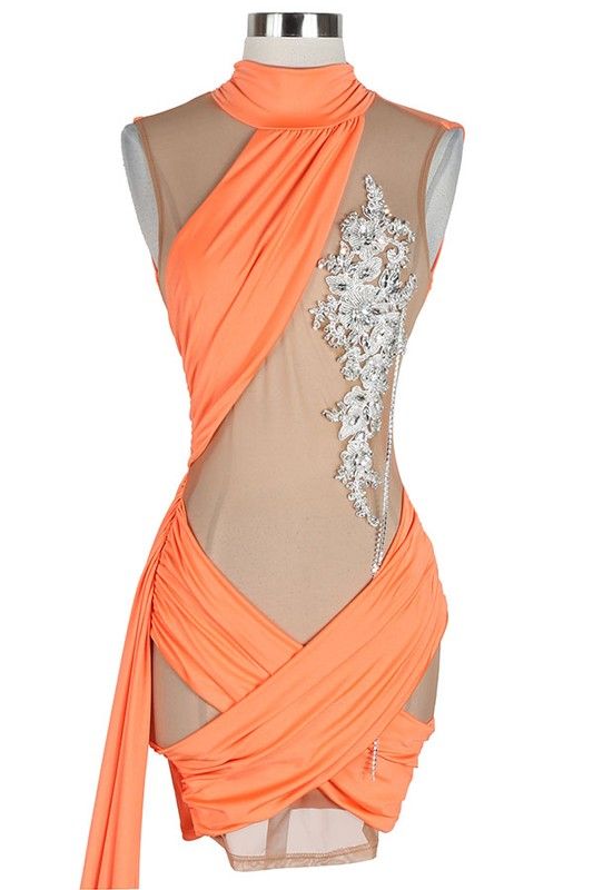 vivacious ORANGE  sexy dress