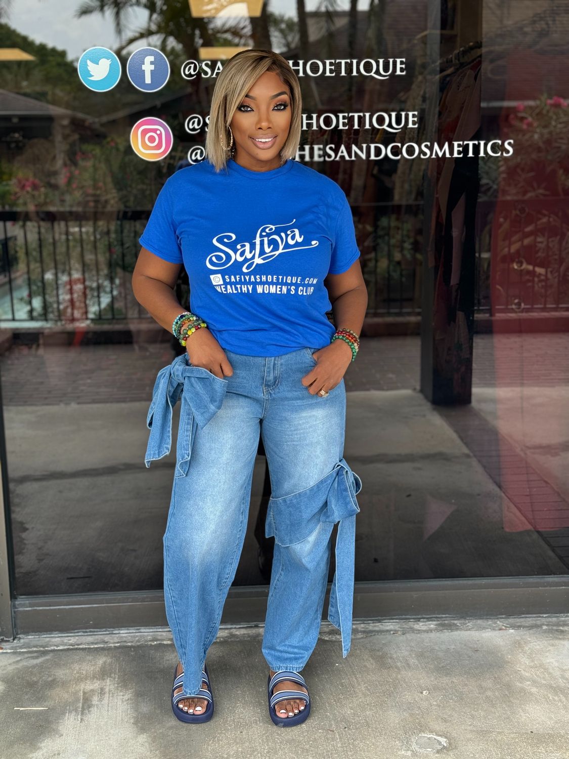 WIDE LEG BOWKNOT vintage  JEANS