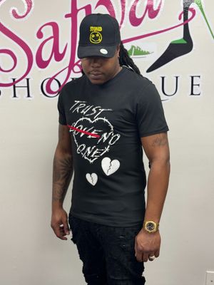 TRUST LOVE  NO one graphic shirt