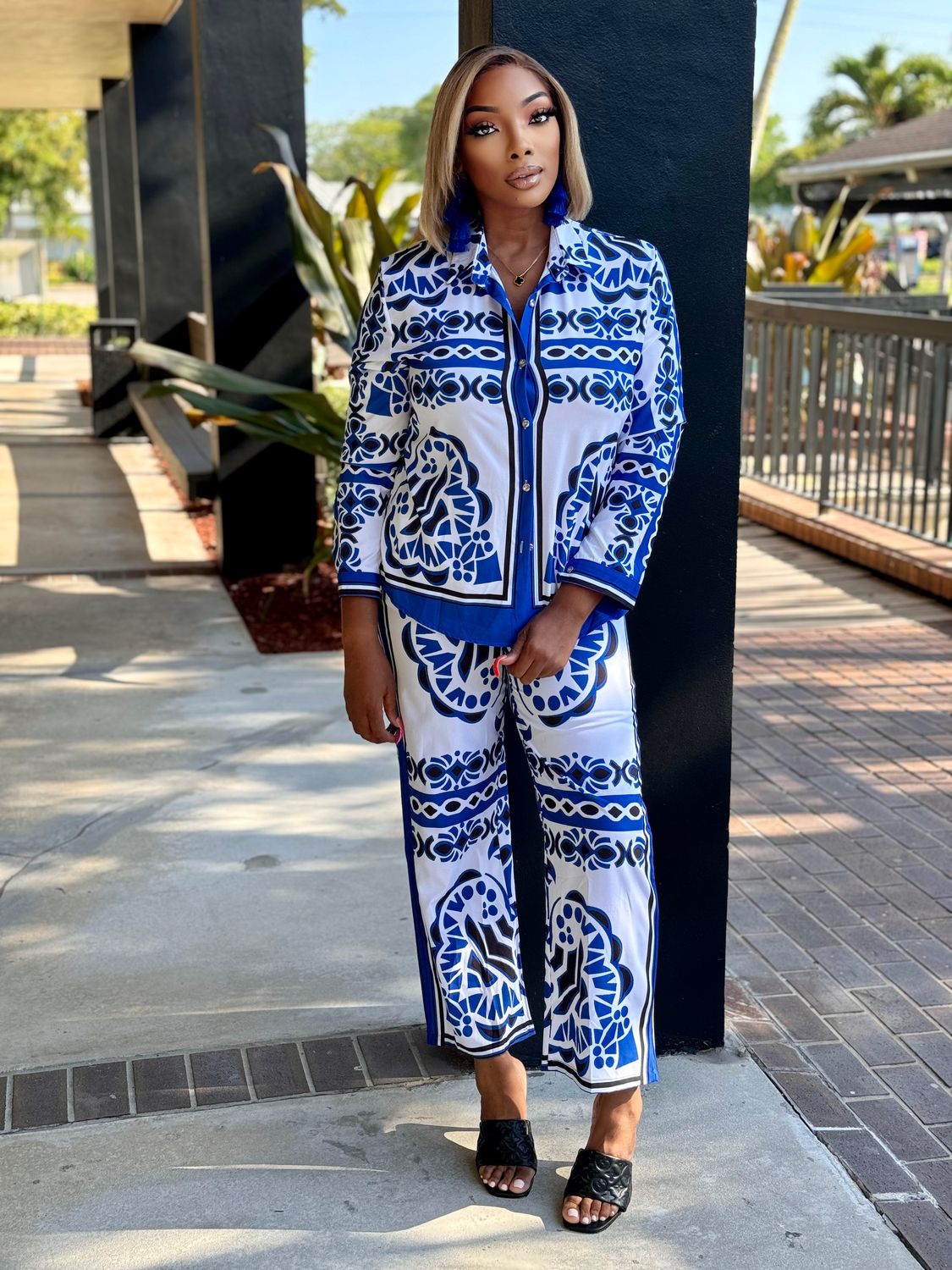 pretty in poppy Blue matching set