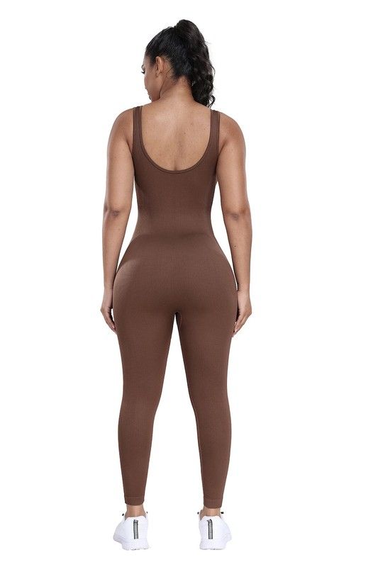 Gracie Seamless ribbed tank jumpsuit