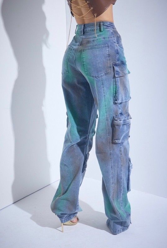 GIVE THEM CARGO Multicolored Cargo Denim