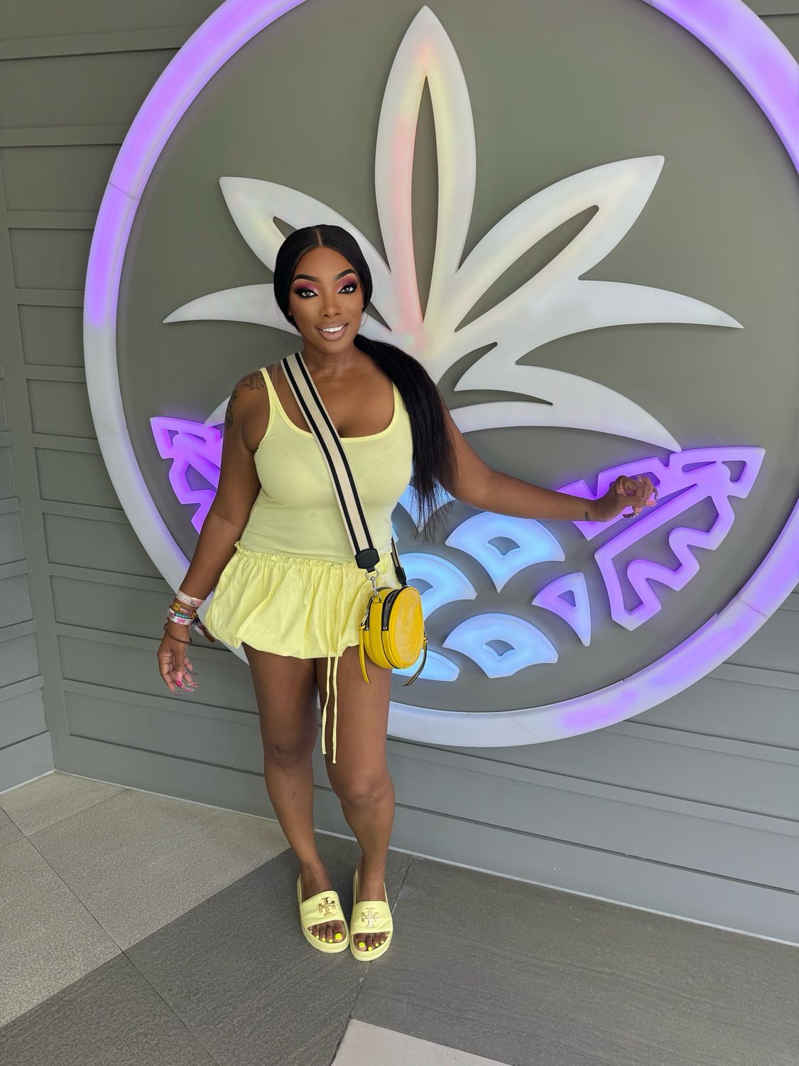 Bloom In Yellow Skort Dress