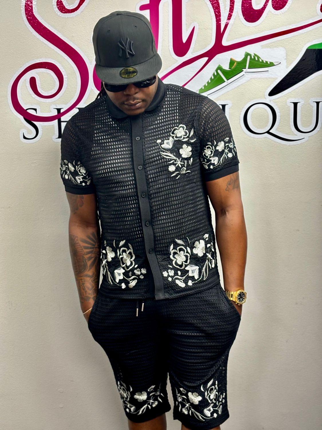 Men&#39;s  mesh  Short Set