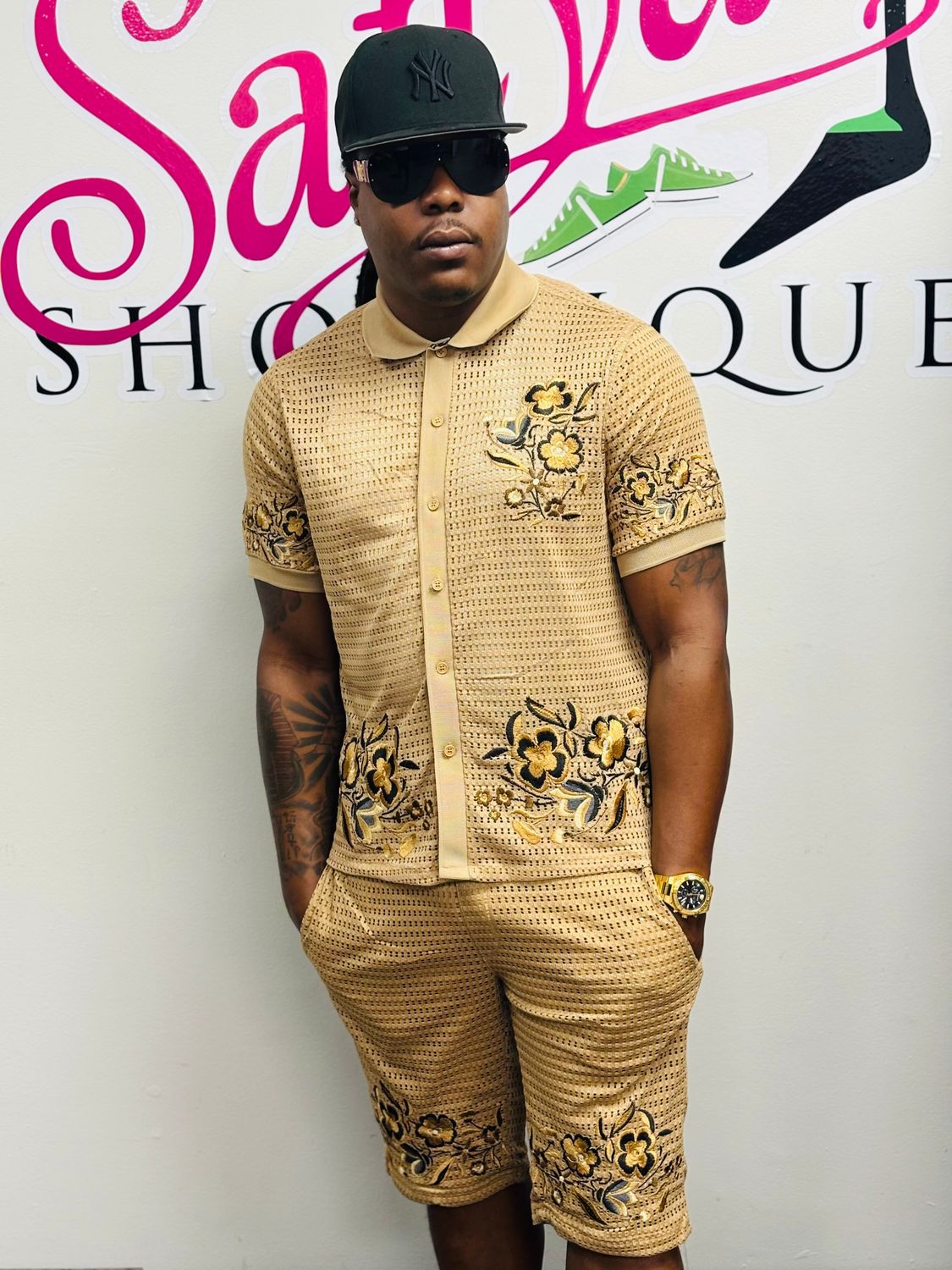 Men&#39;s  mesh  Short Set