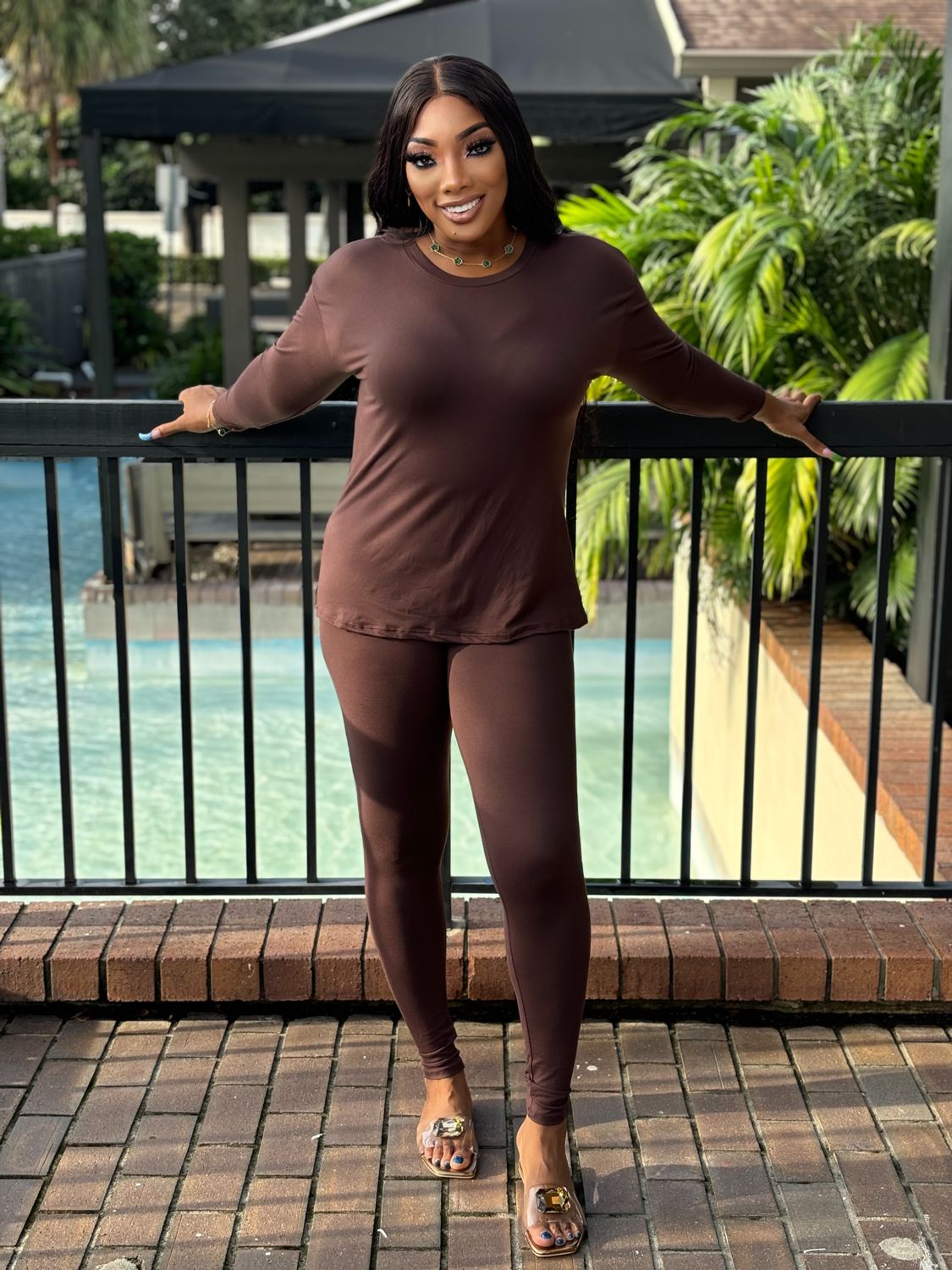 MOYRA &quot;chocolate&quot;  LEGGING SET