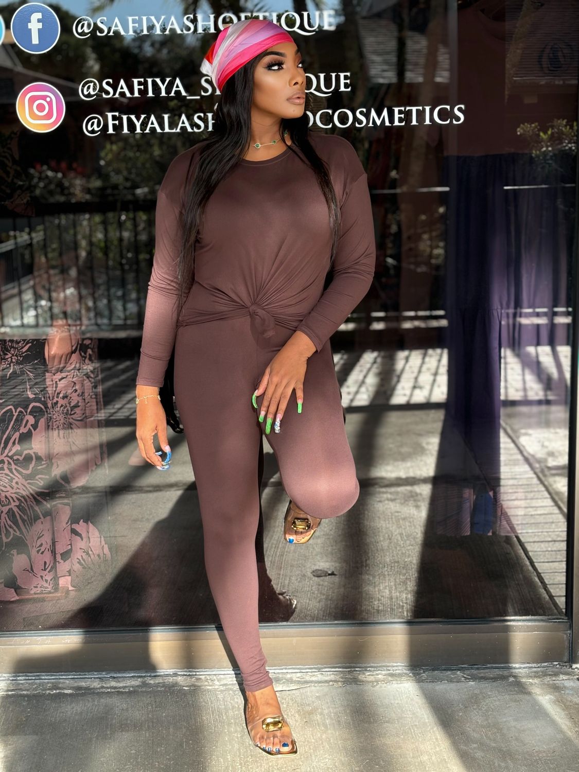 MOYRA &quot;chocolate&quot;  LEGGING SET