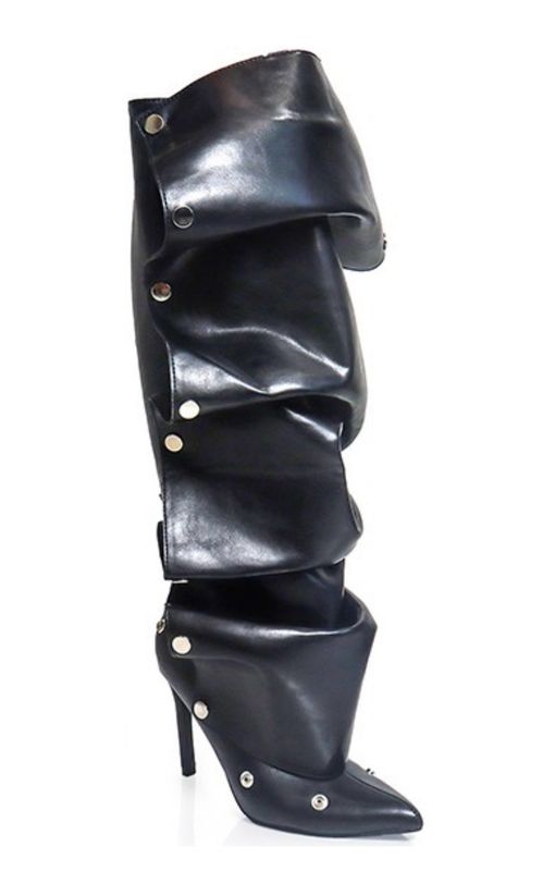Slouched Up Knee High Boots