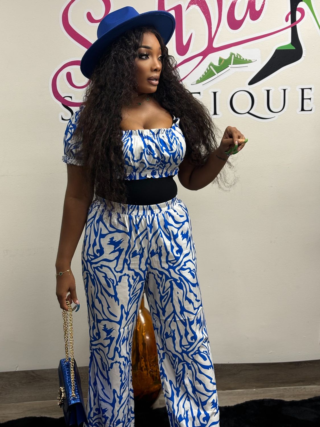 &quot;DANIA &quot; 2 PIECE Printed Matching Pants Set