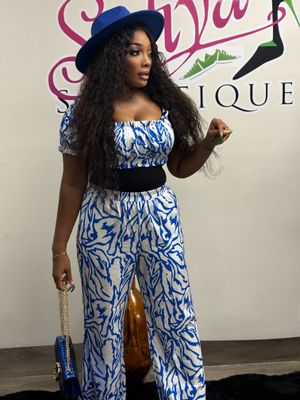 "DANIA " 2 PIECE Printed Matching Pants Set