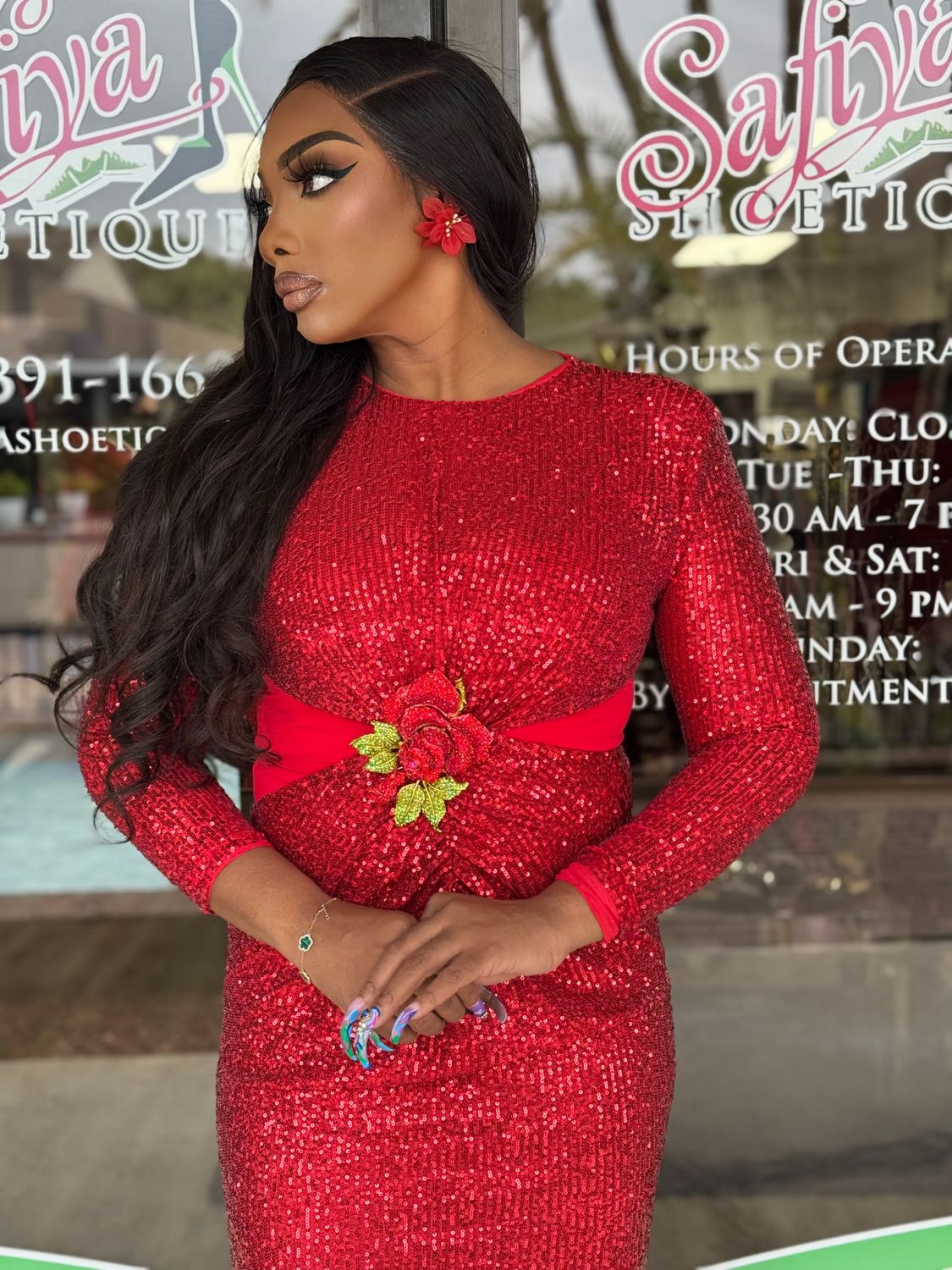 LUNA RED Evening dress
