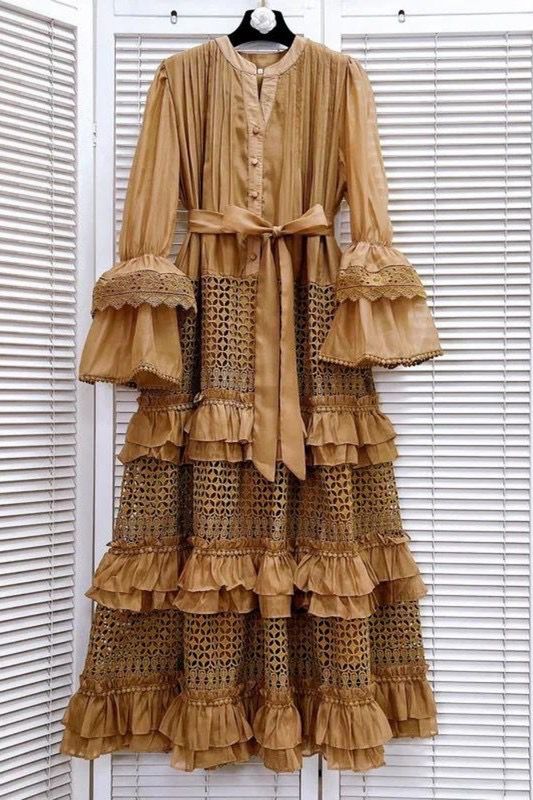 Eternity Bell Sleeve Ruffle Dress