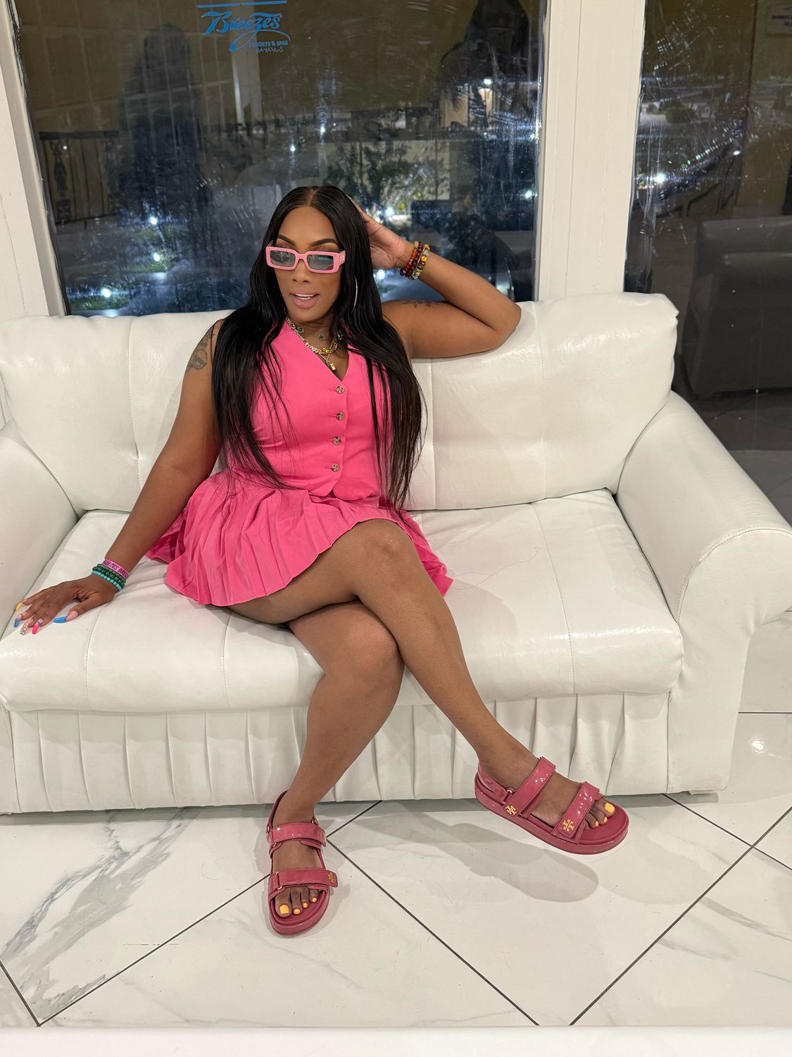 VANESSA Suit Vest and Pleated Mini Skirt Set