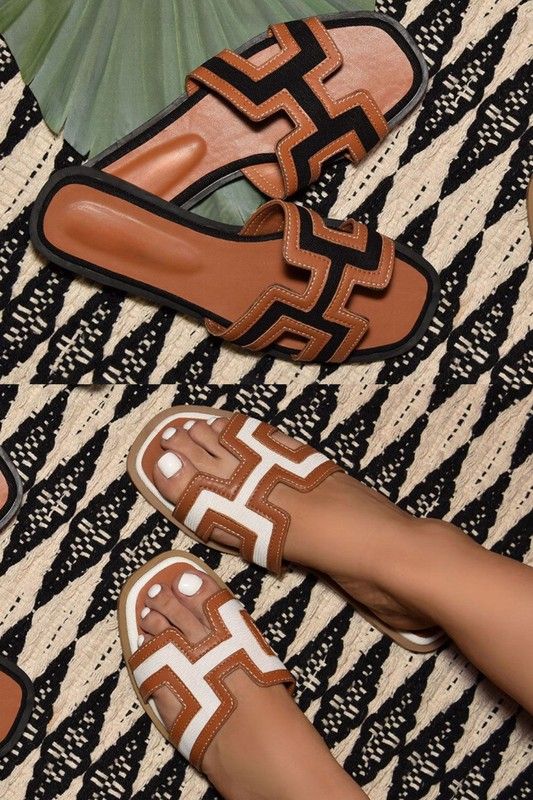 Toni H-Strap, Slide Flat  Sandals