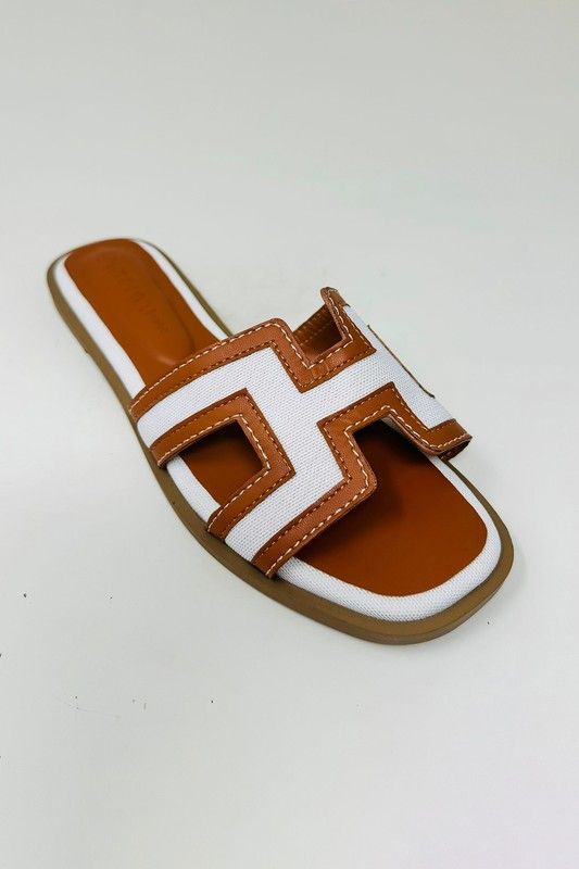 Toni H-Strap, Slide Flat  Sandals