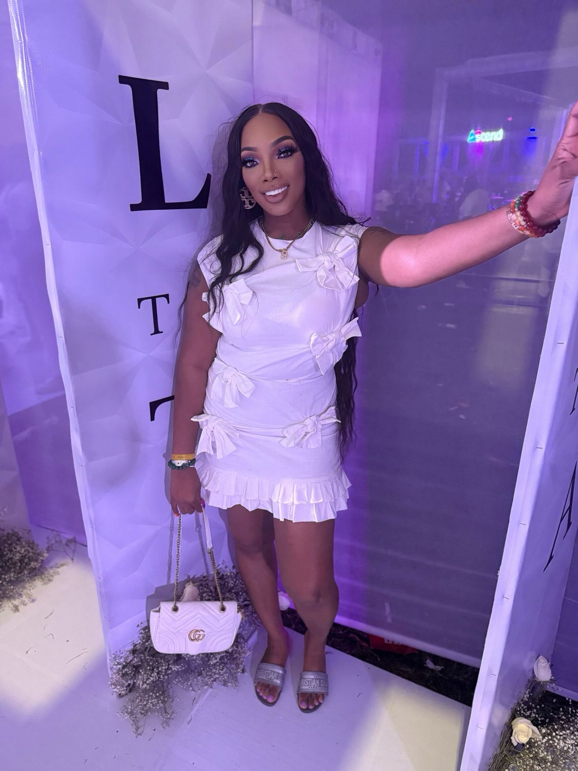 Cecilia white Ribbon Dress