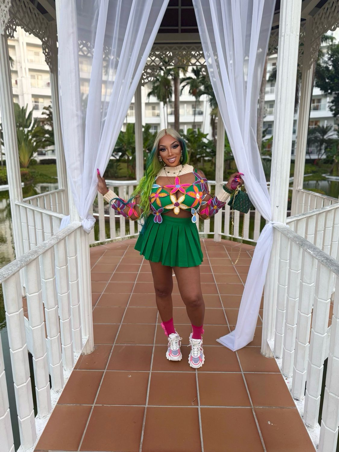 Hallo Cutout Floral Top