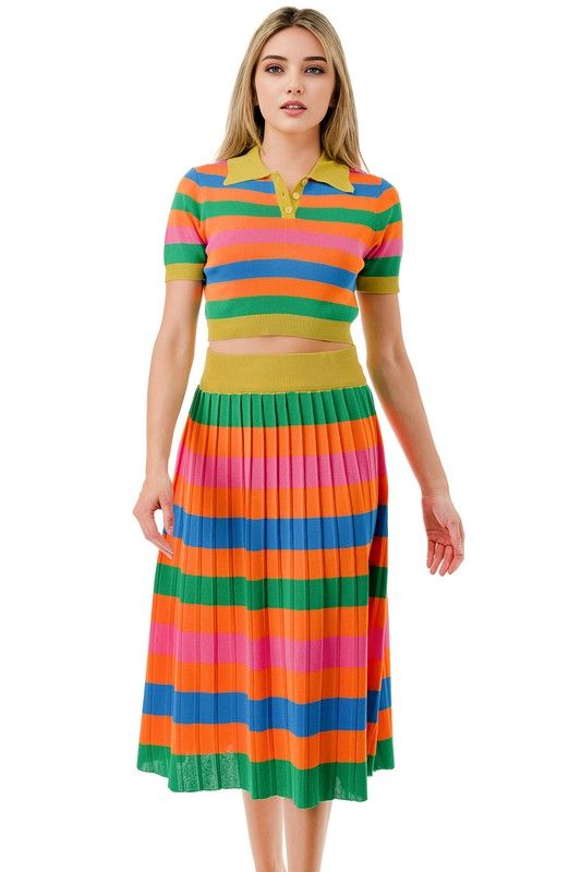 JEANETTA baddie skirt set