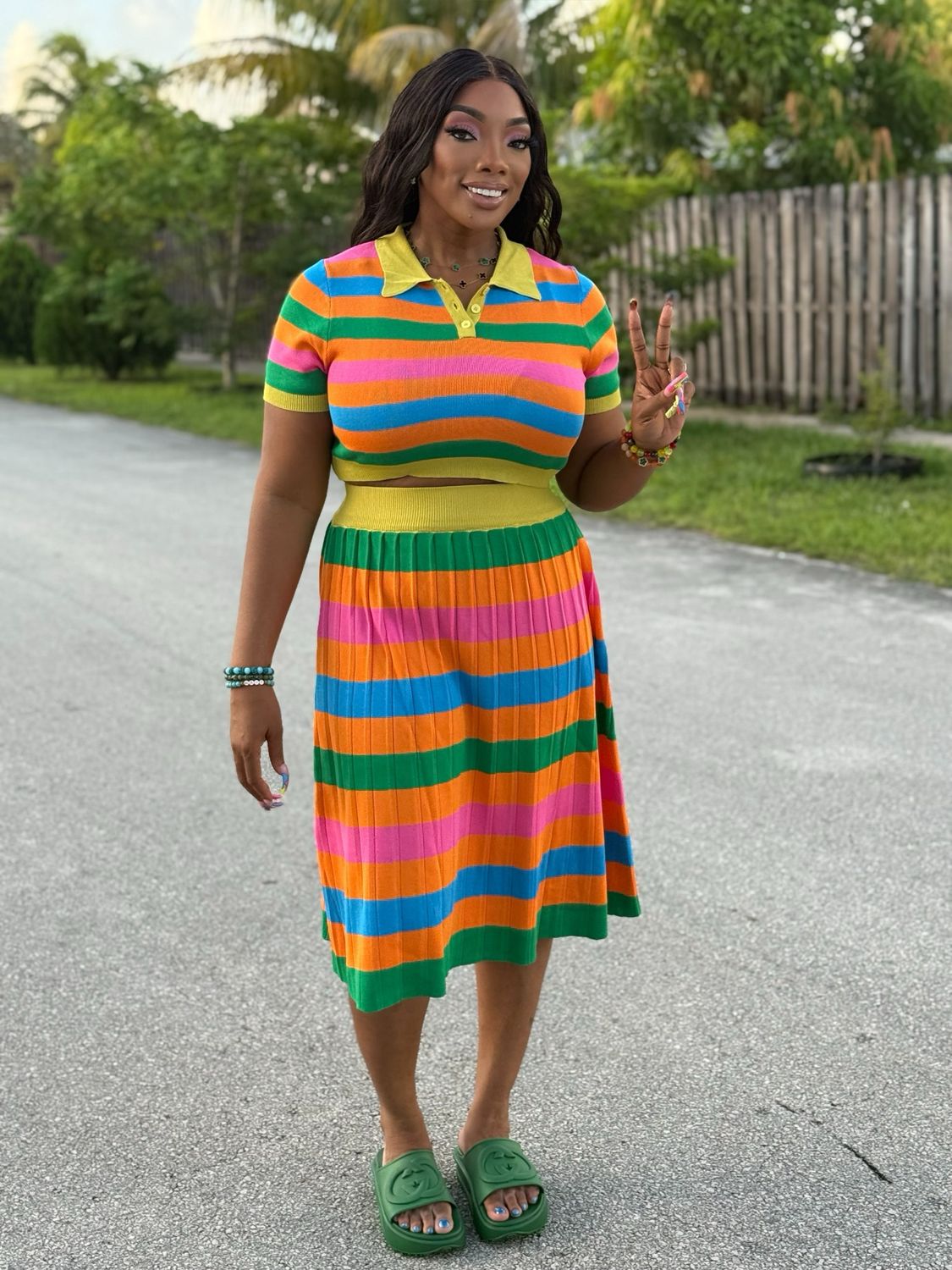 JEANETTA baddie skirt set