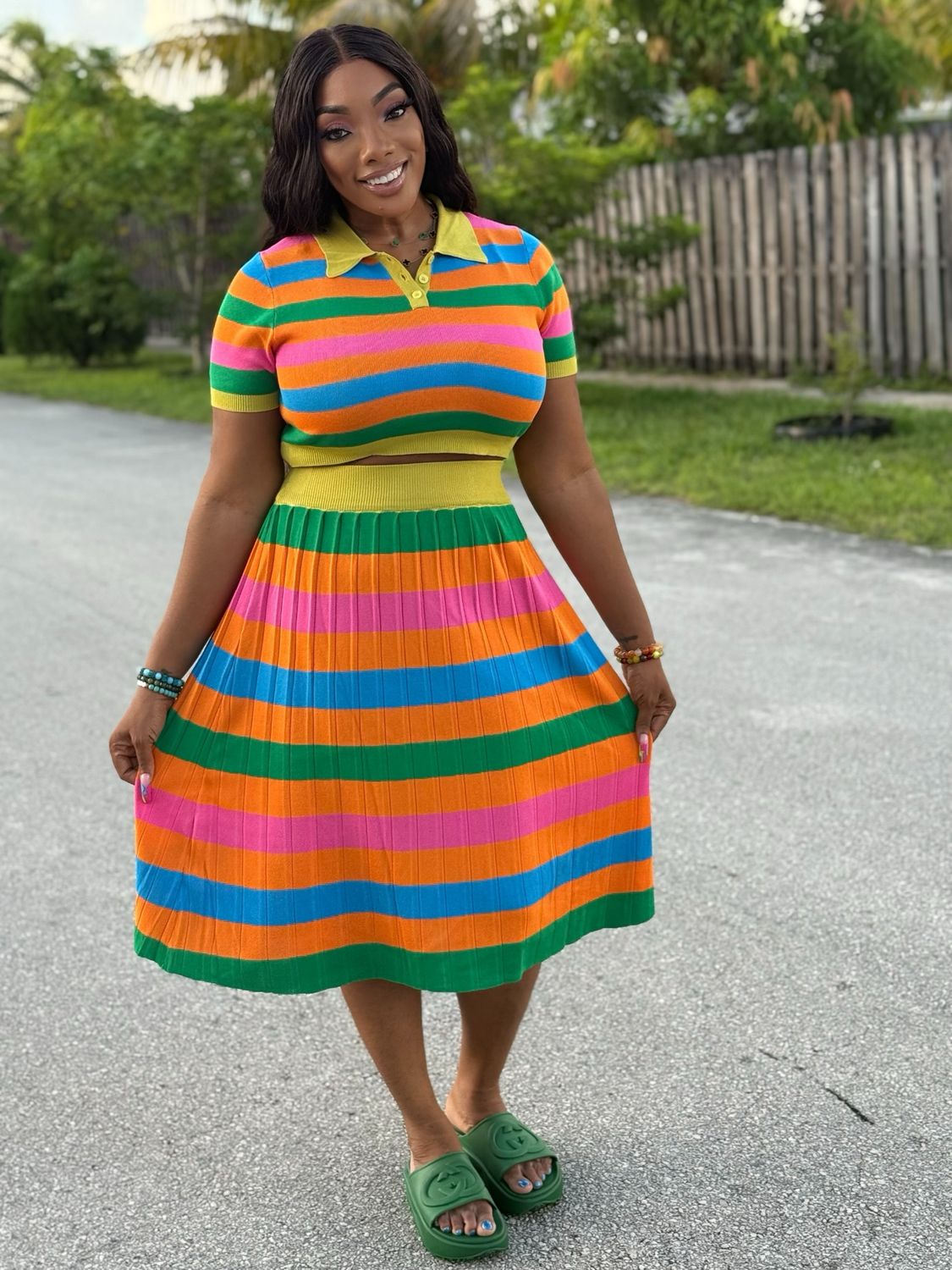 JEANETTA baddie skirt set