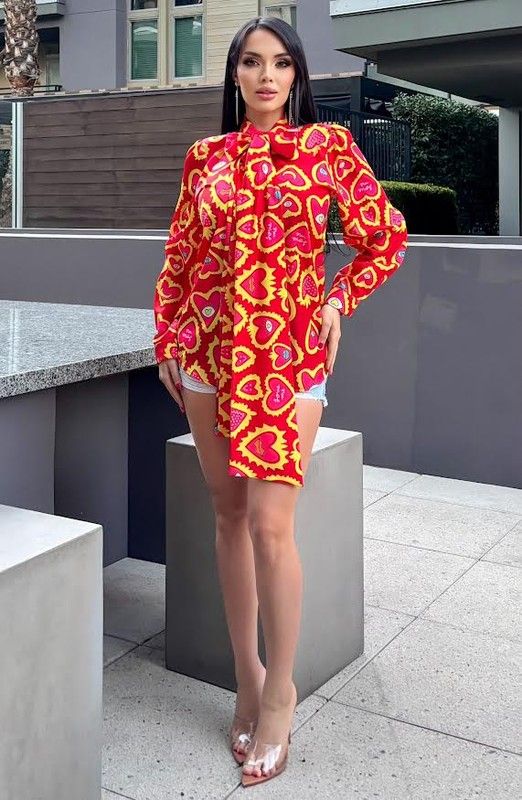 Faith  Love Bow Orange Top