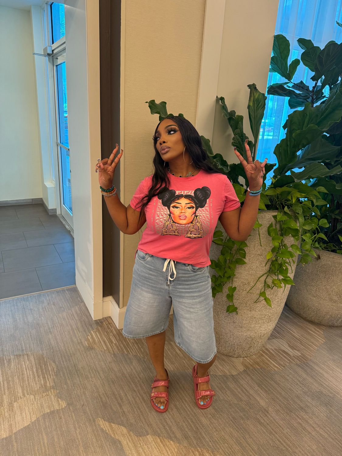 LEAH MetroFlex Denim Shorts