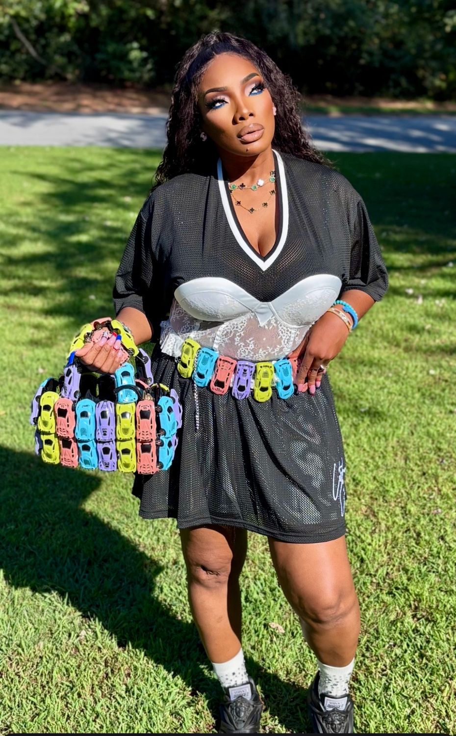 Street Luxe Mesh Jersey Dress