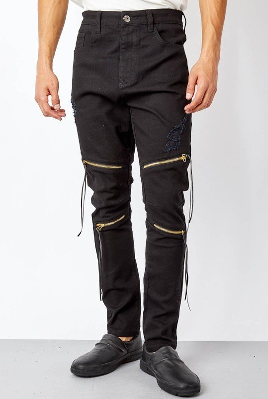 UNRULY ZIPPERED JEANS