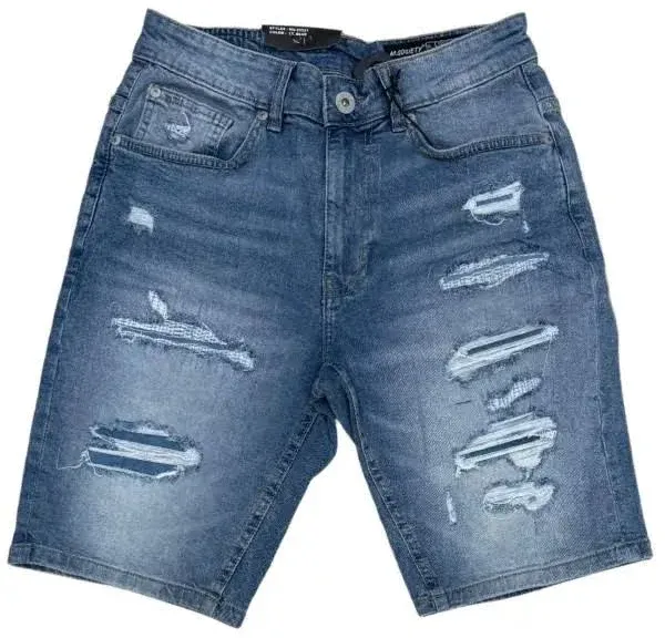 Distressed Street Denim Shorts