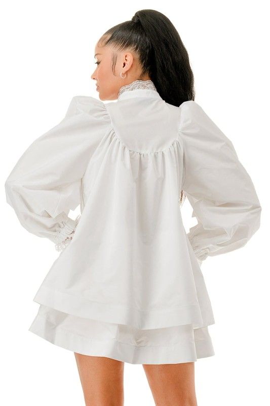 JOYCE Timeless Elegance Layered dress – White