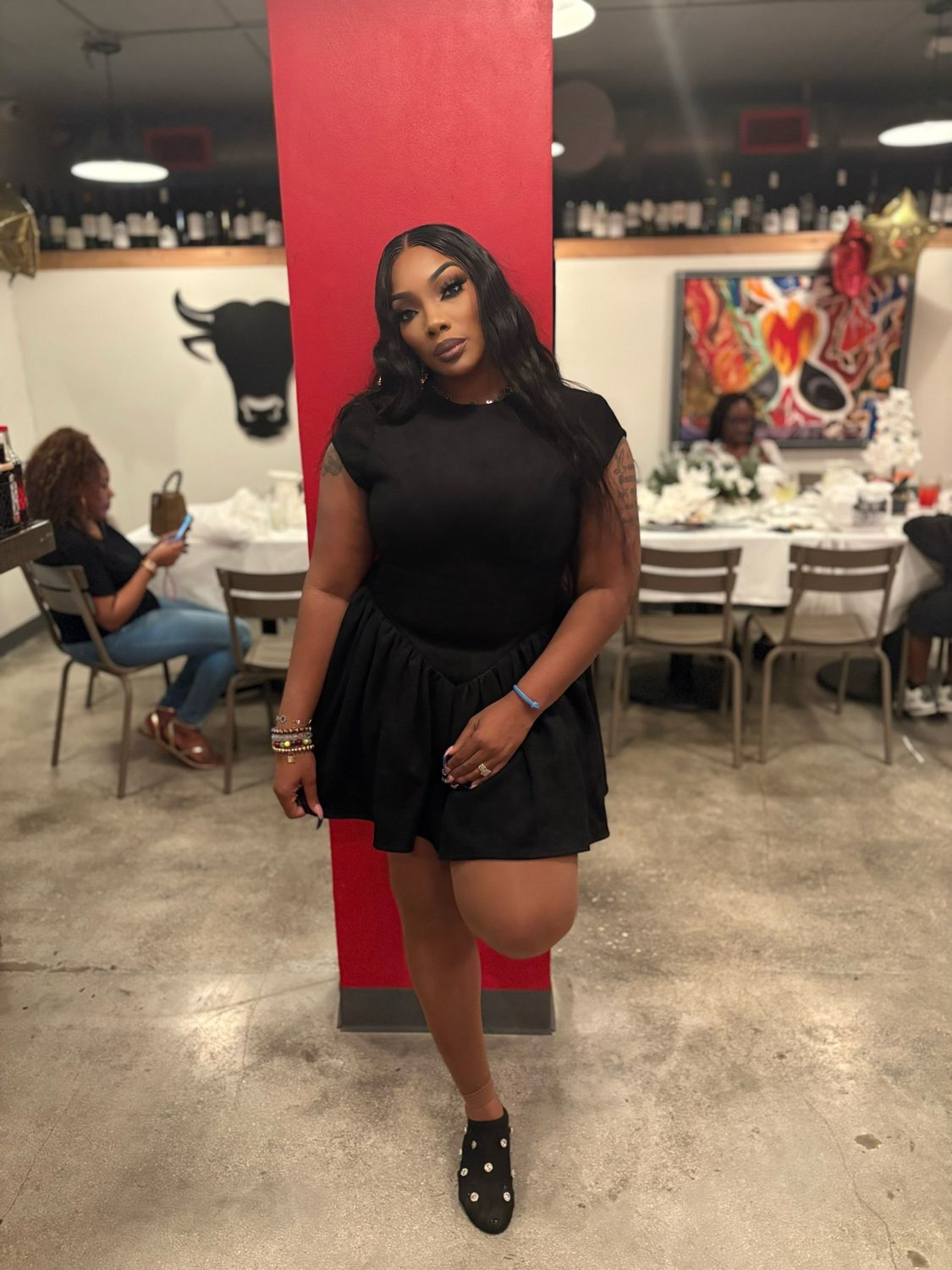 Ajike Black Luxe Open-Back Mini Dress Ajike Black Luxe Open-Back Mini Dress