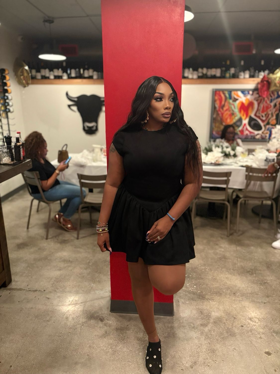 Ajike Black Luxe Open-Back Mini Dress Ajike Black Luxe Open-Back Mini Dress