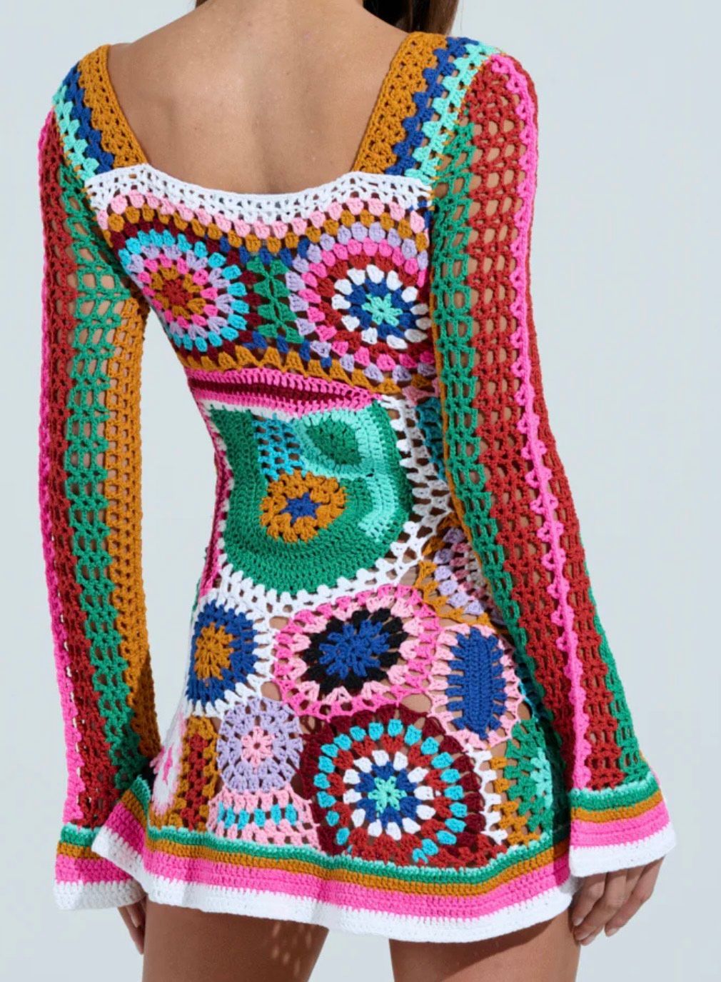 Griselda “Island Vibes Crochet Mini Dress