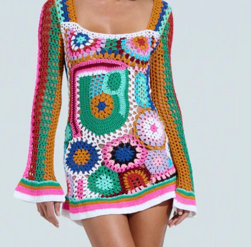 Griselda “Island Vibes Crochet Mini Dress