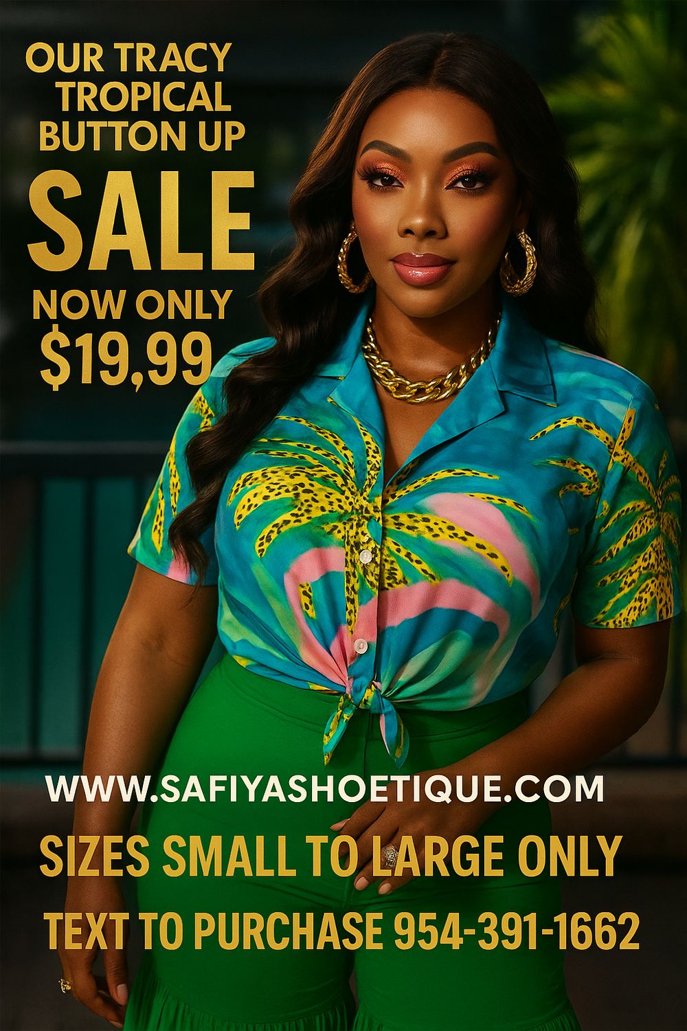 Tracy Tropical Button-Up