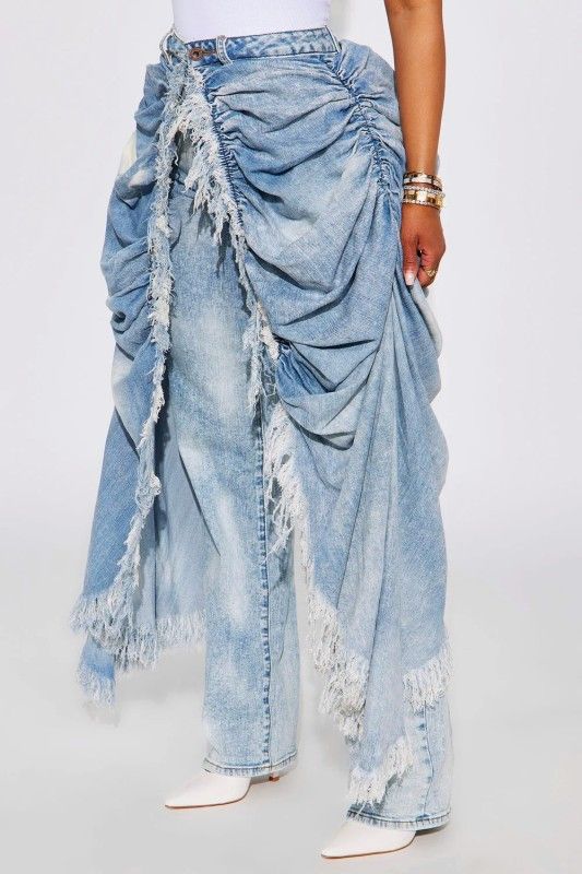 “Denim Renaissance Skirt-Pant”