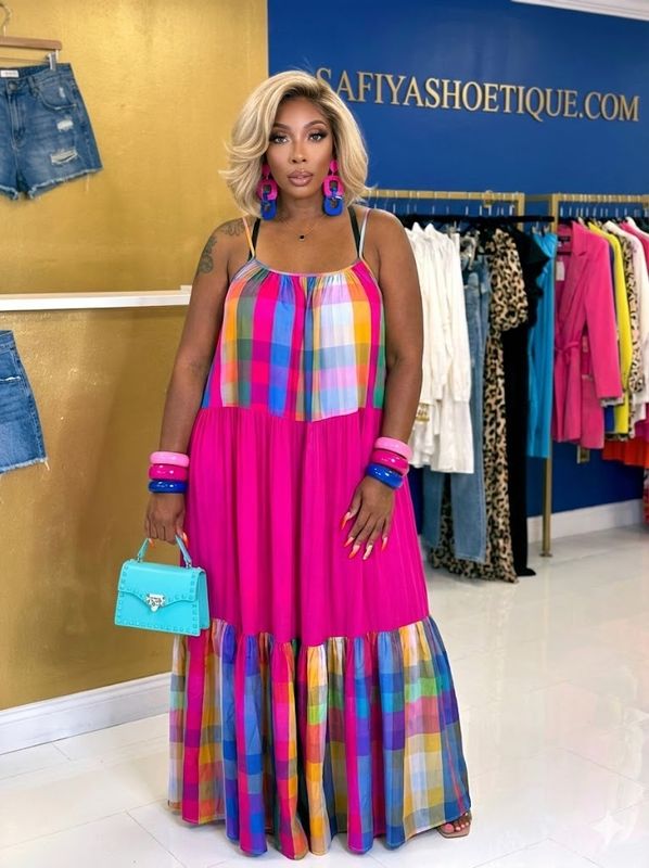 Summer Breeze Rainbow Maxi Dress