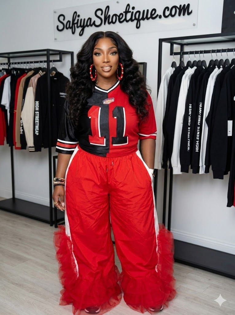 NINA Red Tutu Track Pants