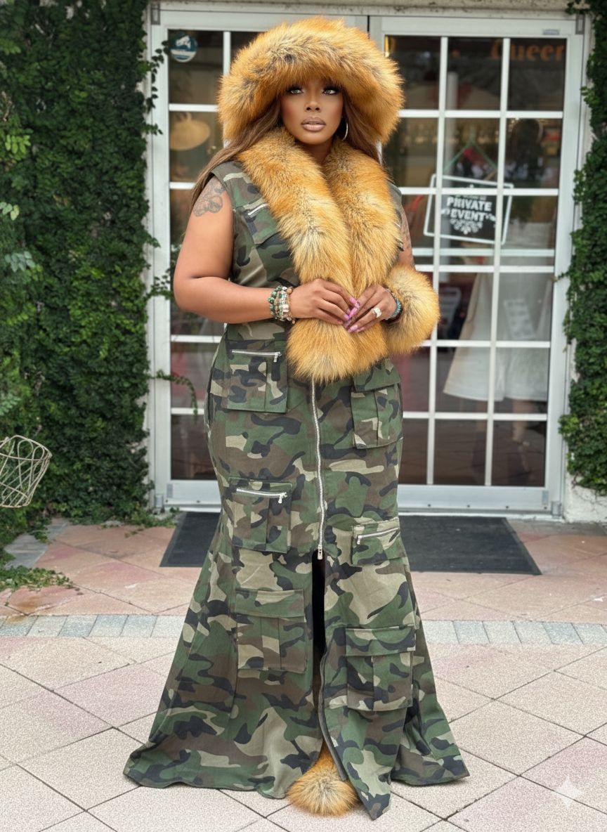 The Icon Camo  Statement Dress