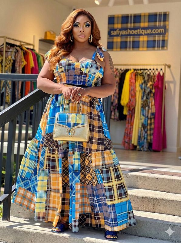 SHAREE Brunch me please set-YELLOW Plaid