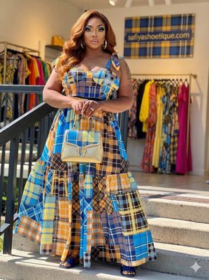 SHAREE Brunch me please set-YELLOW Plaid