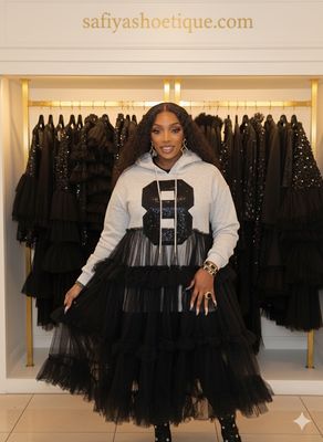 Maddy Luxe Eight Tulle Hoodie Dress